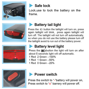 <span class=keywords><strong>Porte</strong></span>-bagages arrière pour batterie de vélo électrique, batterie de vélo électrique 36v 48v 1000W moteur 18650 E-bike Akku <span class=keywords><strong>porte</strong></span>-bagages arrière batteries de vélo électrique - Product Image 5