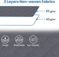 Lot de paniers de rangement pliables écologiques en tissu non tissé avec poignées renforcées pour vêtements, couvertures et édredons