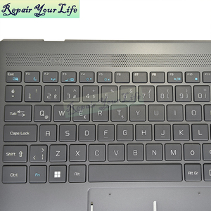 TR Türkische <span class=keywords><strong>Laptop</strong></span>-Tastatur für <span class=keywords><strong>Casper</strong></span> C370 V6329A BR NB343-01 BR1 C8240gi-15 Tastatur Neu Grau mit Handballenauflage C-Gehäuse - Product Image 4