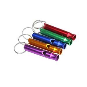 Porte-clés sifflet en alliage d'aluminium, multicolore, durable, équipement de survie et de sécurité en plein air - Product Image 5
