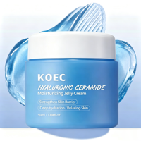 Crème de jour pour le visage en gelée organique à l'acide hyaluronique et à la niacinamide KOEC, hydratante, nourrissante, éclaircissante, pour tous types de peaux, femmes