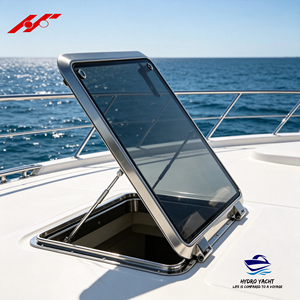 Escotage carré en acier inoxydable pour yacht avec fenêtre en acrylique teinté - Product Image 5