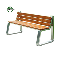 Bancs de jardin en composite bois-plastique pour terrasse, mobilier d'extérieur, sièges extérieurs pour parcs publics