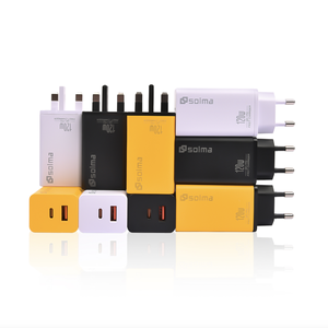 Solución de carga rápida multiregión personalizada de fábrica Tipos de enchufes de puertos duales UE/EE. UU./Reino Unido/Corea - Product Image 1