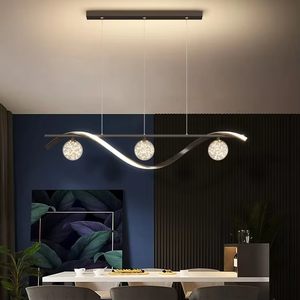 Lustre LED Nordique Moderne, Suspension Créative à Boule de Verre pour Îlot de Cuisine, Salle à Manger, Café, Bar, Déco Luminaire Suspendu Doré - Product Image 4
