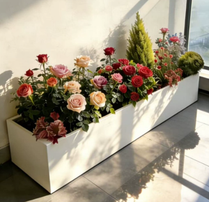 <span class=keywords><strong>Fioriera</strong></span> Rettangolare in Acciaio Inox per <span class=keywords><strong>Balcone</strong></span> e Giardino, Dimensioni Personalizzabili - Product Image 1