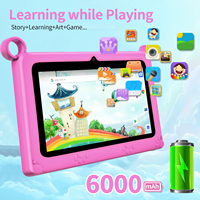 Tablette Android Pour Enfants 2024 Fire 7 Pouces, Tablette Éducative pour Enfants Android 7 Pouces