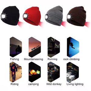 Gorro <span class=keywords><strong>de</strong></span> Invierno con Lámpara 2025 Nuevo Modelo Gorro Térmico <span class=keywords><strong>de</strong></span> Punto con Luz LED Recargable por USB Lavable con Luz Blanca y Roja - Product Image 6