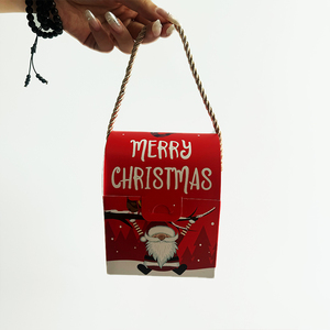 Carpetas creativas de cartón Kraft de diseño de manzana con temática navideña para regalos de dulces Embalaje en Nochebuena - Product Image 2