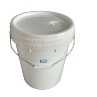 Seaux de peinture ronds en plastique pp vierge de 5 gallons de haute qualité 100% avec poignée et couvercle de bec pour stocker l'huile alimentaire