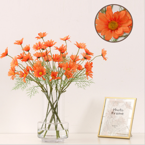 Camomilla artificiale fiori per la decorazione della casa 6 teste di seta finta <span class=keywords><strong>margherita</strong></span> con forchette per il Natale di Halloween di nuovo a scuola - Product Image 4