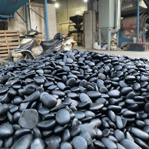 Ciottoli e <span class=keywords><strong>Ghiaia</strong></span> in Pietra Naturale Nera Lucida di Alta Qualità, Resistenti per Uso in Giardino - Product Image 5