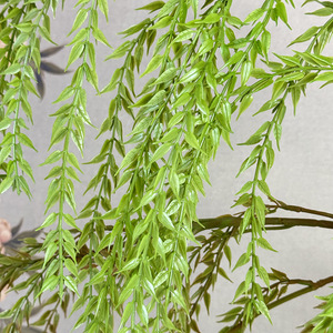 Usine de fleurs artificielles Meiyu Craft, plantes vertes artificielles de 30 cm à 100 cm, décoration de mariage et de maison, plantes en plastique à suspendre au mur - Product Image 1
