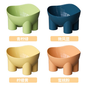 Cat Bowl <b>Elephant</b> Leg Design Macaron Colors Anti Tipping Pet Food Bowl For Cats - Product Image 1
