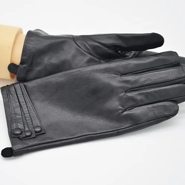 XJ For Lady Real Leather High Quality touch screen leather gloves
