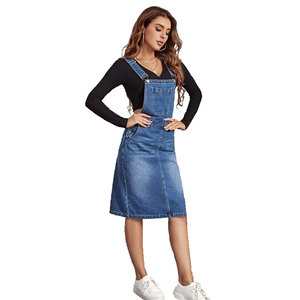 Vente en gros de mode : Salopette en jean en coton pour femmes, style <span class=keywords><strong>jupe</strong></span> à bretelles, tendance - Product Image 3