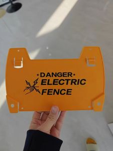 Açık kullanım sarı PP malzeme UV koruma uyarı işareti elektrik çit uyarı işareti kart kullanımı için eskrim tehlike kurulu - Product Image 3