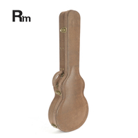 Ocaster – Étui rigide en bois et cuir durable pour guitare électrique Jazz Les Paul, avec fermeture à verrouillage, en contreplaqué de 5 mm, anti-poussière et antichoc