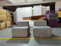 Fournisseur chinois de meubles de salon modulaires modernes en forme de L, ensemble de canapés, fauteuil sectionnel de luxe en cuir synthétique pour salon