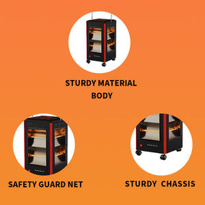 เครื่องทำความร้อนควอทซ์แบบพกพาพร้อมรีโมทคอนโทรลระบบป้องกันความร้อนสูงเกินไปสำหรับใช้ในบ้าน/ห้องนอนออกแบบให้มีการระบายอากาศ - Product Image 3