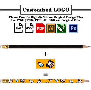 Cadeau promotionnel pour écoles de commerce, crayon personnalisé avec logo imprimé, crayon sans gomme, crayon de 5 pouces, 2Hb, fabriqué en Chine - Product Image 2