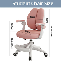 Chaise de bureau pour enfants chaise pivotante ergonomique réglable en hauteur pour enfants chaise d'étude réglable pour enfants avec repose-pieds