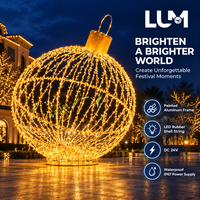 Boule lumineuse LED de Noël 250 cm, motif décoratif, pour extérieur, cadre en aluminium peint, indice de protection IP65, multifonction