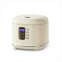 Cuisinière à riz en acier inoxydable antiadhésive de 2,5 L avec minuterie mécanique, écran numérique LED, fonction maintien au chaud, 400 W