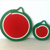 Napperons ronds en corde de coton tressée pour table de cuisine et salle à manger, isolants thermiques, vente en gros