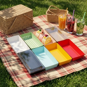 Boîte d'emballage pour sandwichs, boîte carrée pour gâteau au lait moussé, boîte d'emballage jetable pour viande hachée, petits beignets, tiramisu - Product Image 1