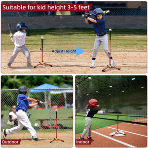 Support de frappe réglable pour enfants, tee de baseball portable pour entraînement intérieur et extérieur - Product Image 5