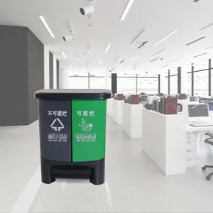 Großhandel 40l pp Dual Twin Klassifizierung Abfall Recycling Mülleimer