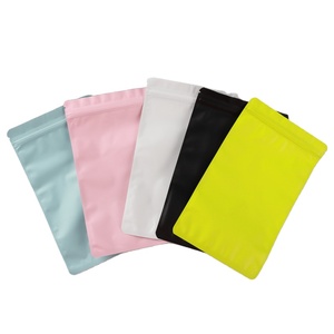 Sac à bijoux personnalisé, pochette en aluminium avec fermeture éclair mylar coloré <span class=keywords><strong>noir</strong></span>, sac en <span class=keywords><strong>plastique</strong></span> à fermeture éclair - Product Image 1