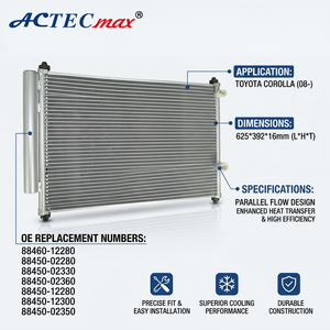 Condensateur à flux parallèle AC.114.1216 Fournisseur chinois OEM 8846012280 Condensateur de climatisation automobile pour TOYOTA COROLLA 2008- - Product Image 1