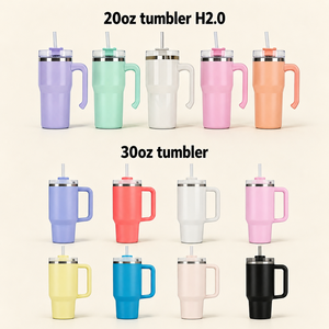 Vaso de Viaje Personalizado de 40 oz, Taza de Café de Acero Inoxidable de Doble Pared, Vaso Térmico Estándar de Metal con Asa - Product Image 4