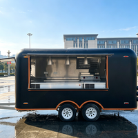 Chariot de restauration mobile extérieur pour pizzas, glaces et snacks – Kiosque alimentaire itinérant