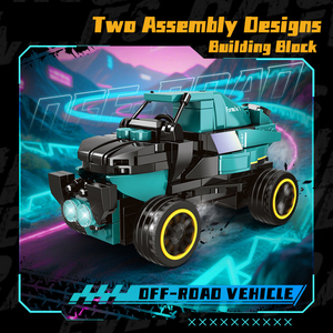 Woma 2 in <span class=keywords><strong>1</strong></span> Auto da Corsa Formula <span class=keywords><strong>1</strong></span> e Veicolo Fuoristrada Trasformabile, Blocchi di Costruzione in Plastica Multiforme, Giocattolo Educativo da Assemblare - Product Image 4