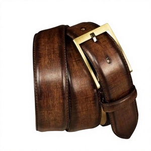 Cinturón Casual para Hombre BS INTERNATIONAL NA34 3.8 CM, Moderno, de Alta Calidad, Cuero Vacuno Genuino, Hebilla Cuadrada Estampada, Sólido - Product Image 6