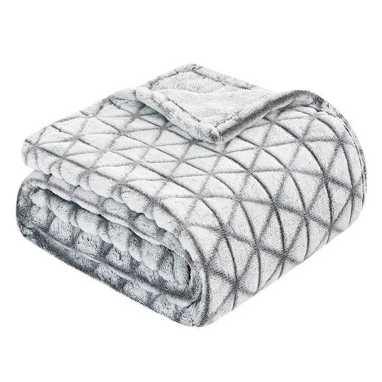 하이 퀄리티 소프트 휴대용 현대 스타일 담요 스트라이프 패턴 아늑한 온기 맞춤 디자인 사용자 정의 로고