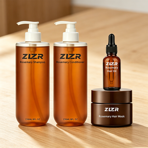 ZLZR Paraben Free Sulphate Free Salon Herbal Rosemary Biotin Frizzy Hair Growth Red Onion Cream <b>Shampoo</b> & Conditioner Set - Product Image 4