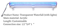 Bec de baignoire de haute qualité à faible MOQ, en plastique, avec fonction cascade et panneau LED, grand bec cascade