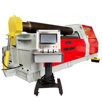 W12NC-12x3500 Heavy Duty CNC Hydraulique Tôle En Acier 4 Rouleaux De Rouleaux De Pliage Rouleau Machine À Rouler