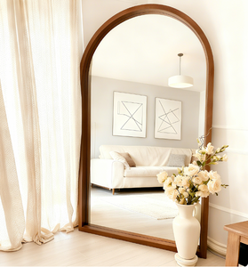 مرآة عتيقة مقوسة لكامل الجسم ، مرآة زخرفية فرنسية عتيقة لغرفة المعيشة مناسبة لمتاجر الملابس والمرايا المناسبة - Product Image 3