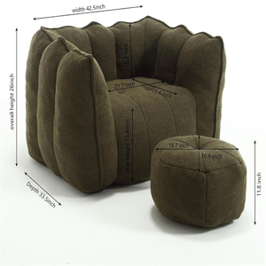 <span class=keywords><strong>Fauteuil</strong></span> pouf géant confortable à prix abordable, chaise de sol en forme de citrouille, canapé paresseux pour salle de jeux - Product Image 6
