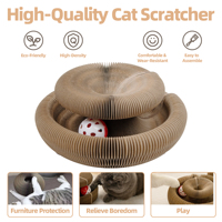 Planche à gratter pour chat pliable pour orgue magique Arbres à chat et grattoir avec fonction de grattage de meulage