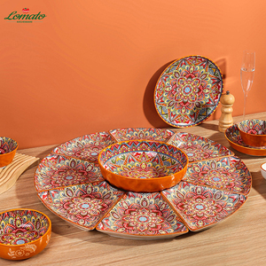 Bohemian Món Ăn Bộ Đồ Ăn Đặt Hộ Gia Đình Khay Nướng Các Loại Món Ăn Gốm Bộ Đồ Ăn Trang Trí Bên Sứ Bữa Ăn Tối - Product Image 4