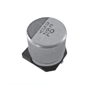 ตัวเก็บประจุแบบติดผิว ยี่ห้อ Manufacturer Channel รุ่น CAP ALUM 680UF 20% 16V SMD 680 uF EMZL160ARA681MJA0G - Product Image 1