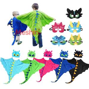 Capas de Dragón para Niños MS Dinosaur, Disfraces para Fiestas de Halloween, Día del Niño, Accesorios de Disfraces con Máscaras - Product Image 1