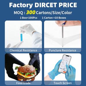 3mil PVC-Handschuhe Latex freie medizinische Untersuchung Zahnklinik Touchscreen Einweg puder freie blaue Vinyl handschuhe für den Arzt - Product Image 2