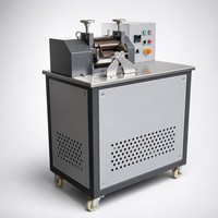 Machine de granulation de plastique de laboratoire, broyeur à deux rouleaux, chauffage électrique, mélangeur de composés PVC PE, installation pilote de granulation, petite production, CE